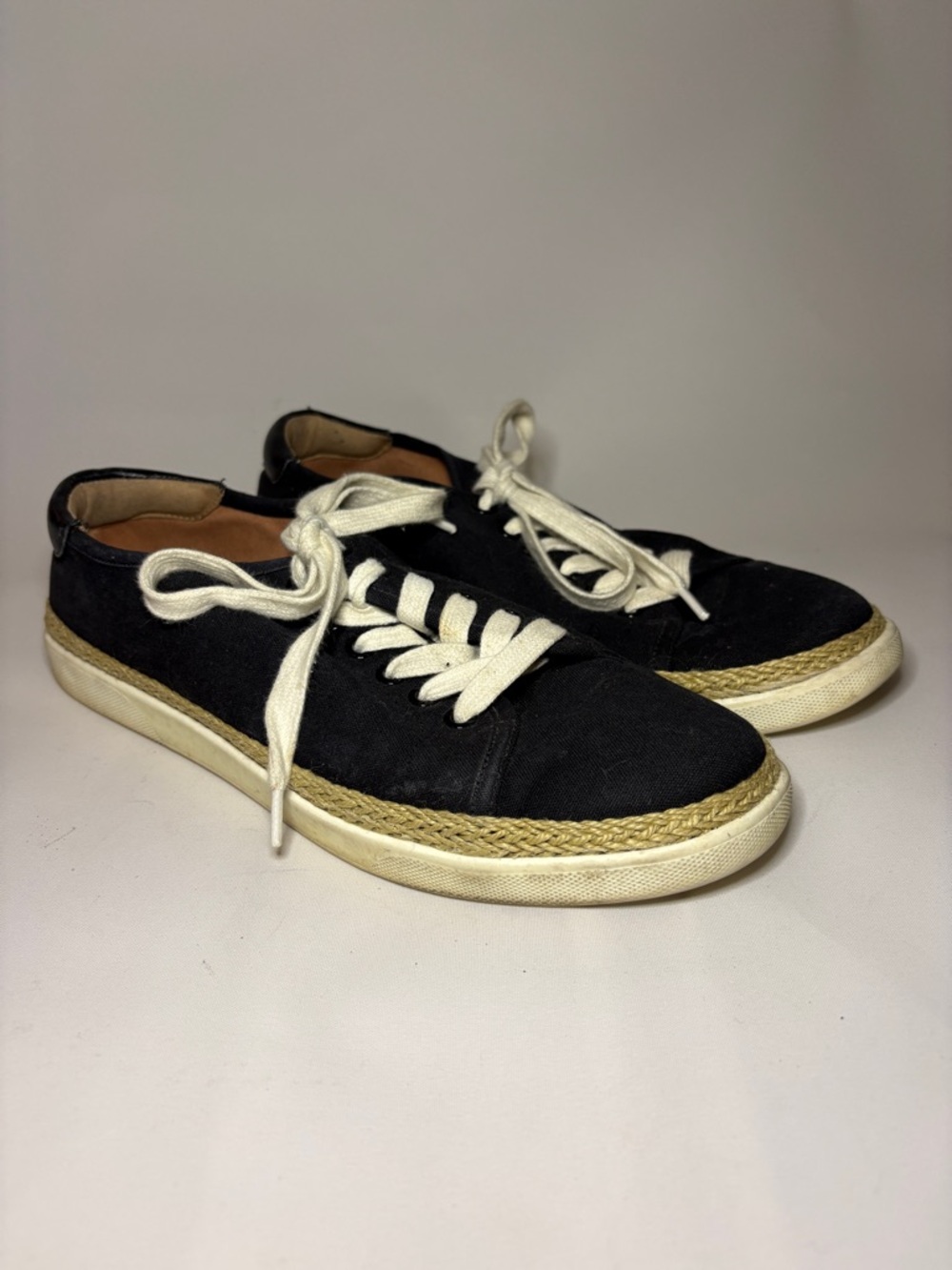 Vionic Hattie Black Canvas Women's Sneakers with Cream Laces